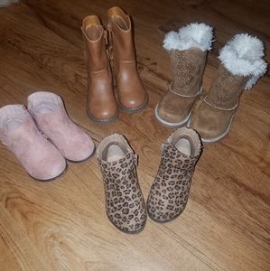 Bundle of toddler boots and booties